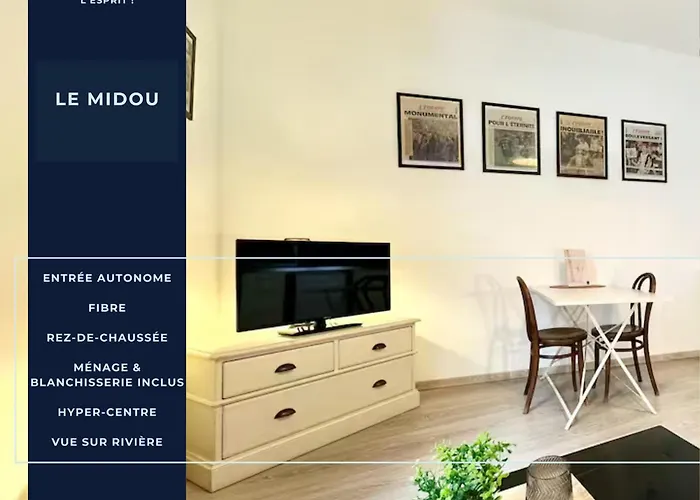 Le Midou - Central - Calme - Vue Sur Riviere - Fibre